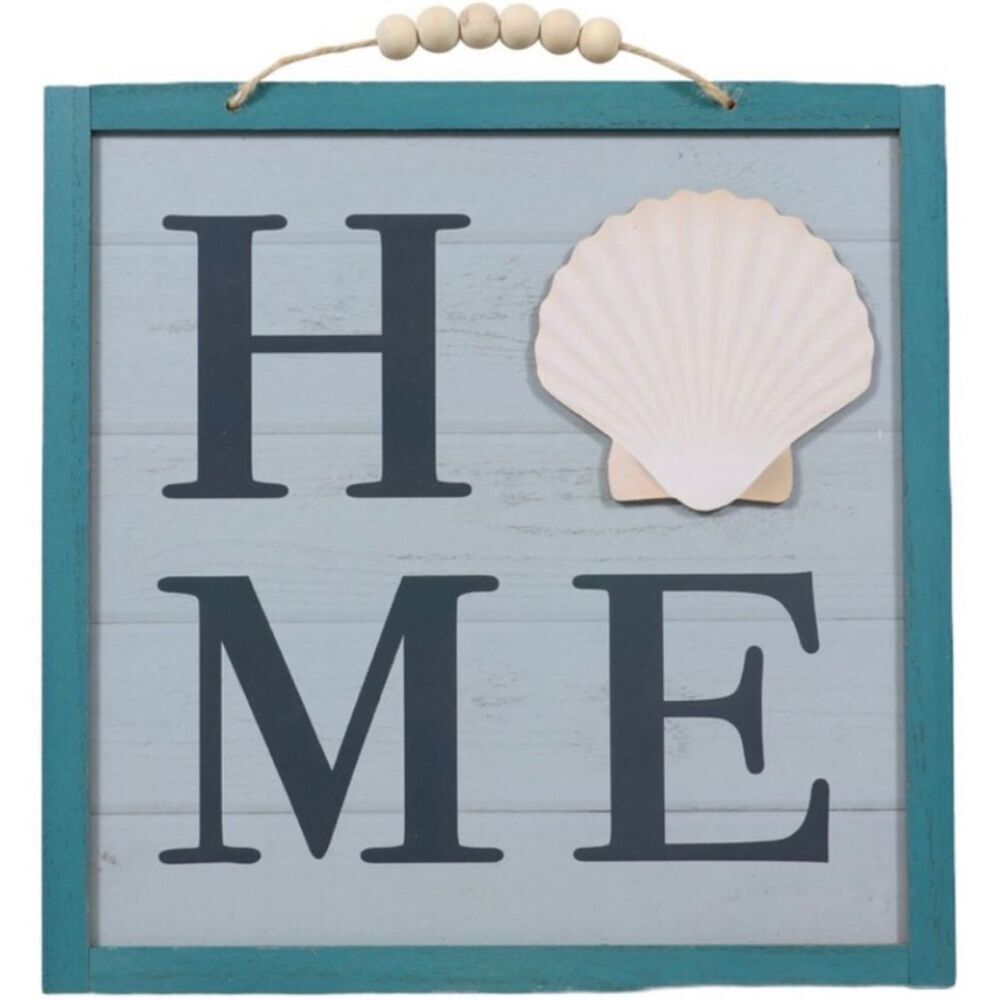 NWT Shore Living Nautical “Home” Shell Accent Framed Wall Decor